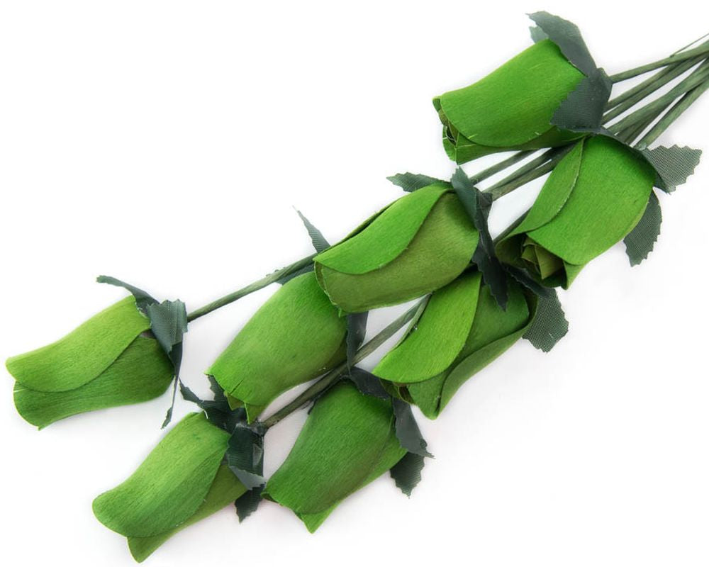 Wholesale Closed Bud Wooden Roses FULL CASE 100 Bunches, Mix and Match Colors, Price is per Bunch
