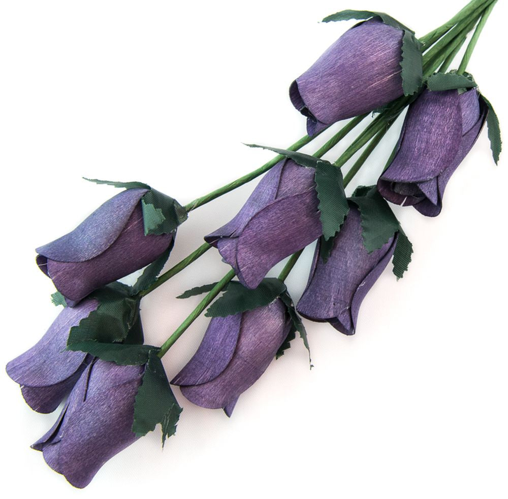 Wholesale Closed Bud Wooden Roses FULL CASE 100 Bunches, Mix and Match Colors, Price is per Bunch