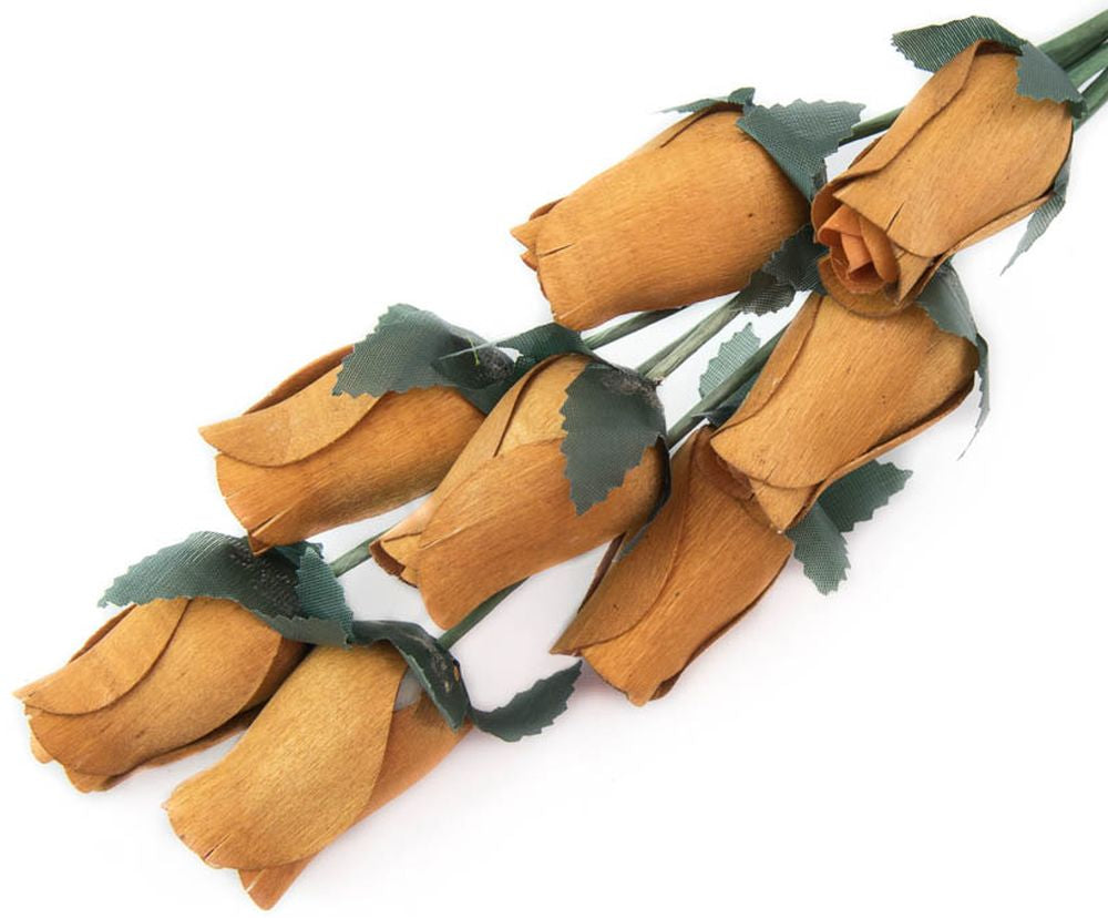Wholesale Closed Bud Wooden Roses FULL CASE 100 Bunches, Mix and Match Colors, Price is per Bunch