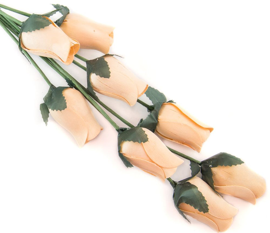 Wholesale Closed Bud Wooden Roses FULL CASE 100 Bunches, Mix and Match Colors, Price is per Bunch