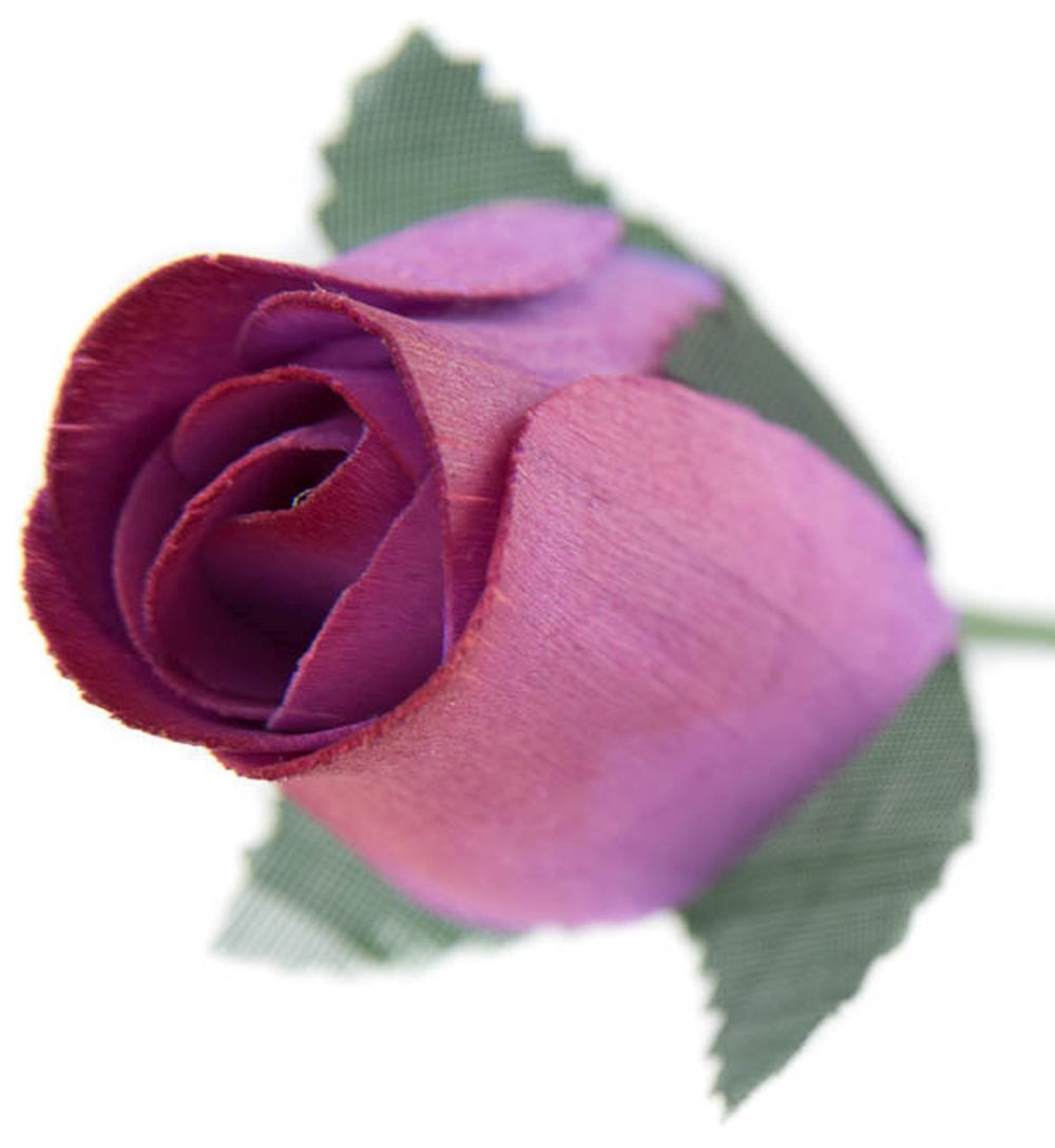 Lavender/Red Closed Bud Roses 8-Pack - The Original Wooden Rose