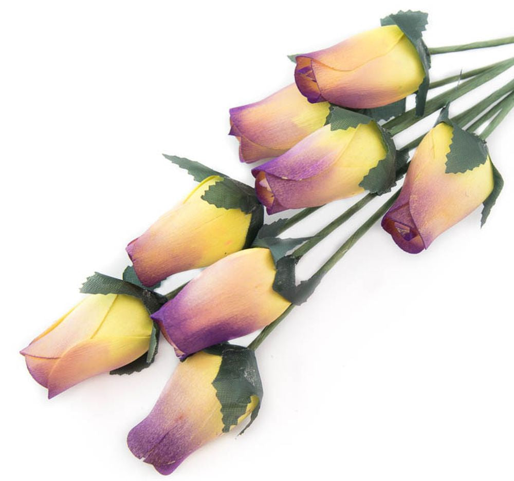 Wholesale Closed Bud Wooden Roses FULL CASE 100 Bunches, Mix and Match Colors, Price is per Bunch