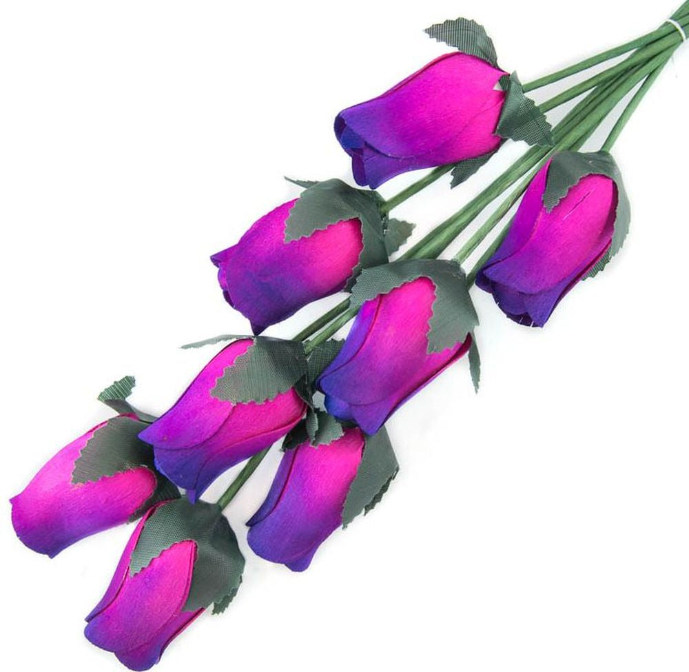 Wholesale Closed Bud Wooden Roses FULL CASE 100 Bunches, Mix and Match Colors, Price is per Bunch