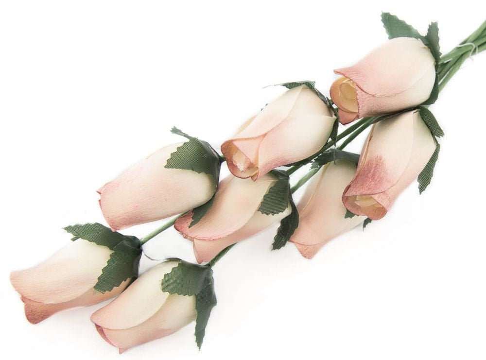 Wholesale Closed Bud Wooden Roses FULL CASE 100 Bunches, Mix and Match Colors, Price is per Bunch