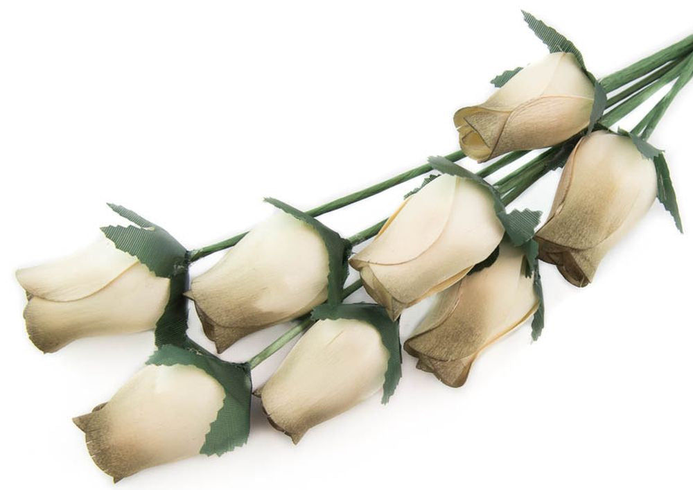 Wholesale Closed Bud Wooden Roses FULL CASE 100 Bunches, Mix and Match Colors, Price is per Bunch