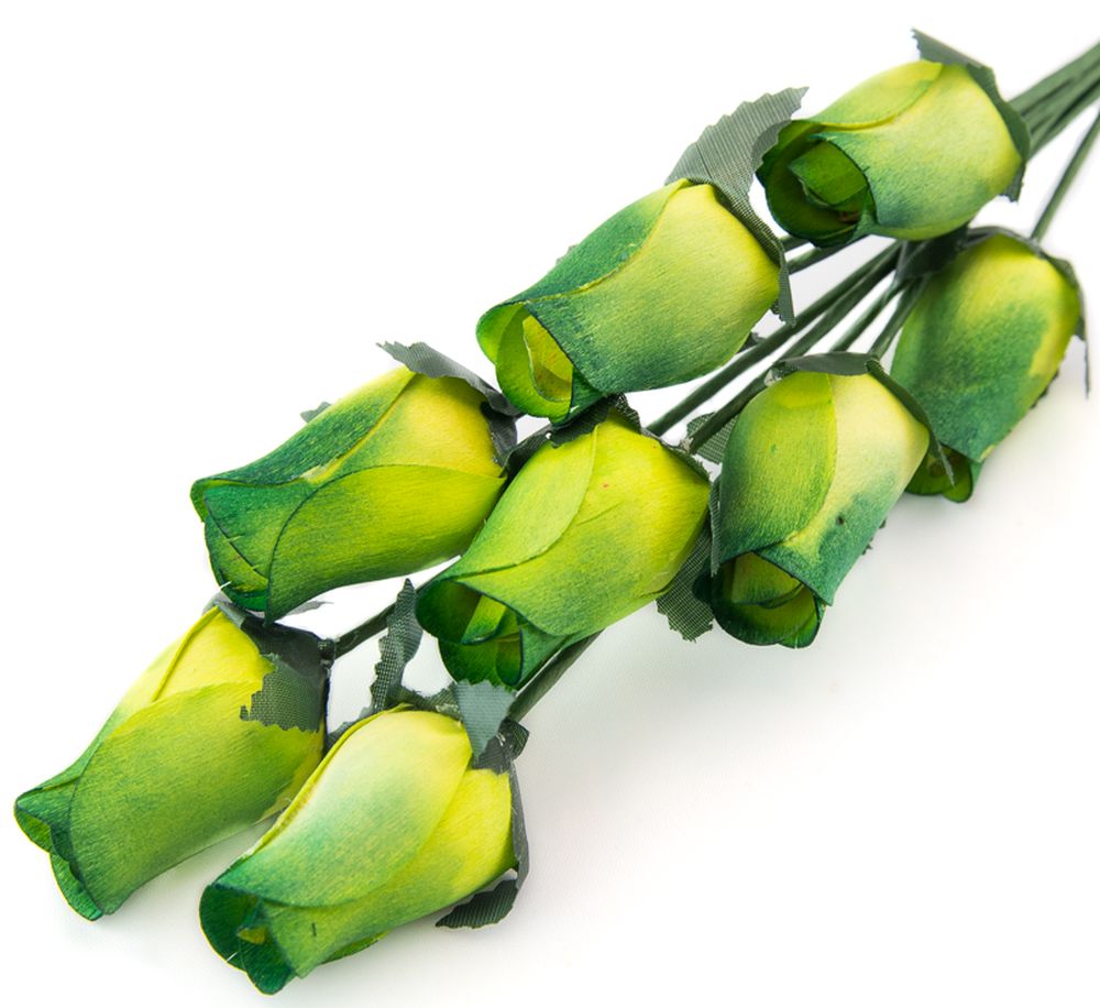 Wholesale Closed Bud Wooden Roses FULL CASE 100 Bunches, Mix and Match Colors, Price is per Bunch