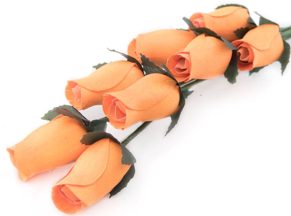 Wholesale Closed Bud Wooden Roses FULL CASE 100 Bunches, Mix and Match Colors, Price is per Bunch