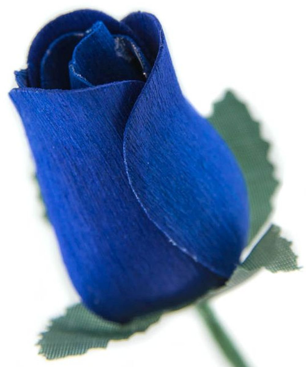 Royal Blue Closed Bud Roses 8-Pack - The Original Wooden Rose