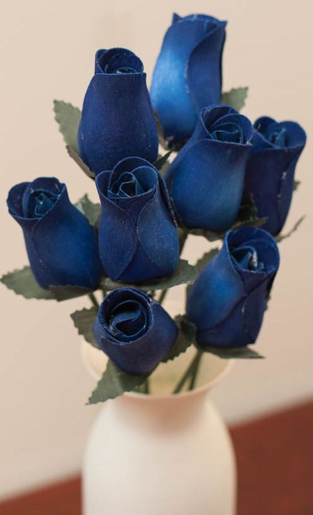 Royal Blue Closed Bud Roses 8-Pack