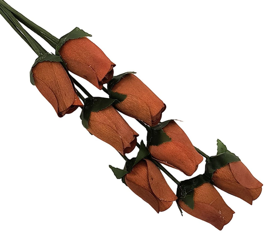 Wholesale Closed Bud Wooden Roses FULL CASE 100 Bunches, Mix and Match Colors, Price is per Bunch