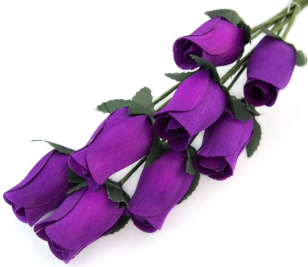 Wholesale Closed Bud Wooden Roses FULL CASE 100 Bunches, Mix and Match Colors, Price is per Bunch