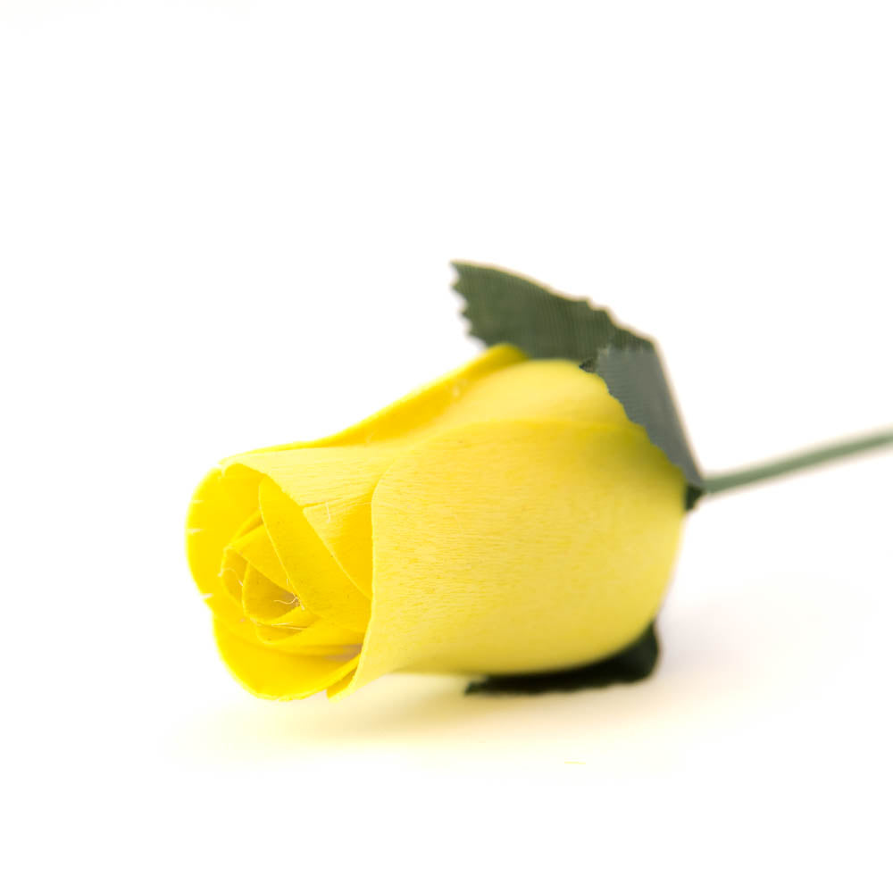 Yellow Closed Bud Roses 8-Pack - The Original Wooden Rose