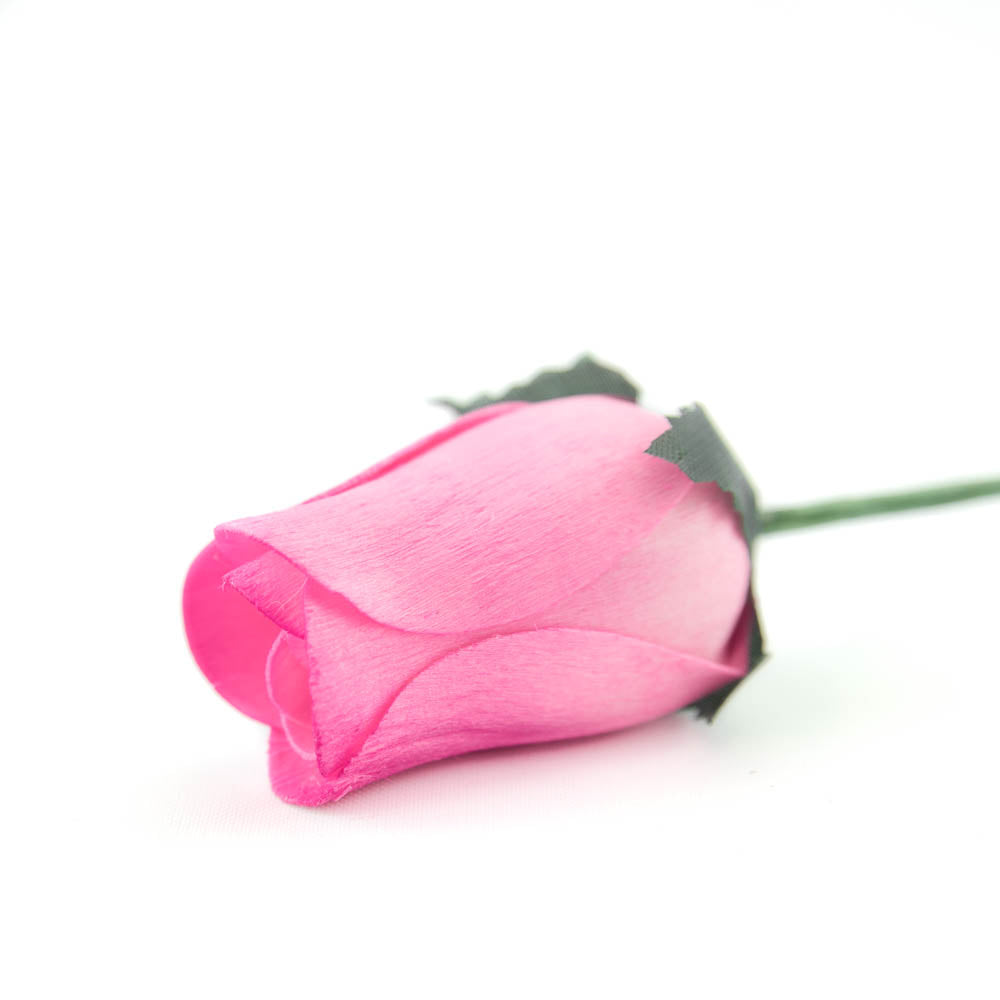 Pink/Hot Pink Closed Bud Roses 8-Pack - The Original Wooden Rose