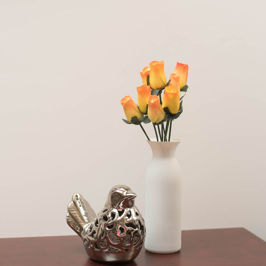 Yellow/Orange Closed Bud Roses 8-Pack - The Original Wooden Rose