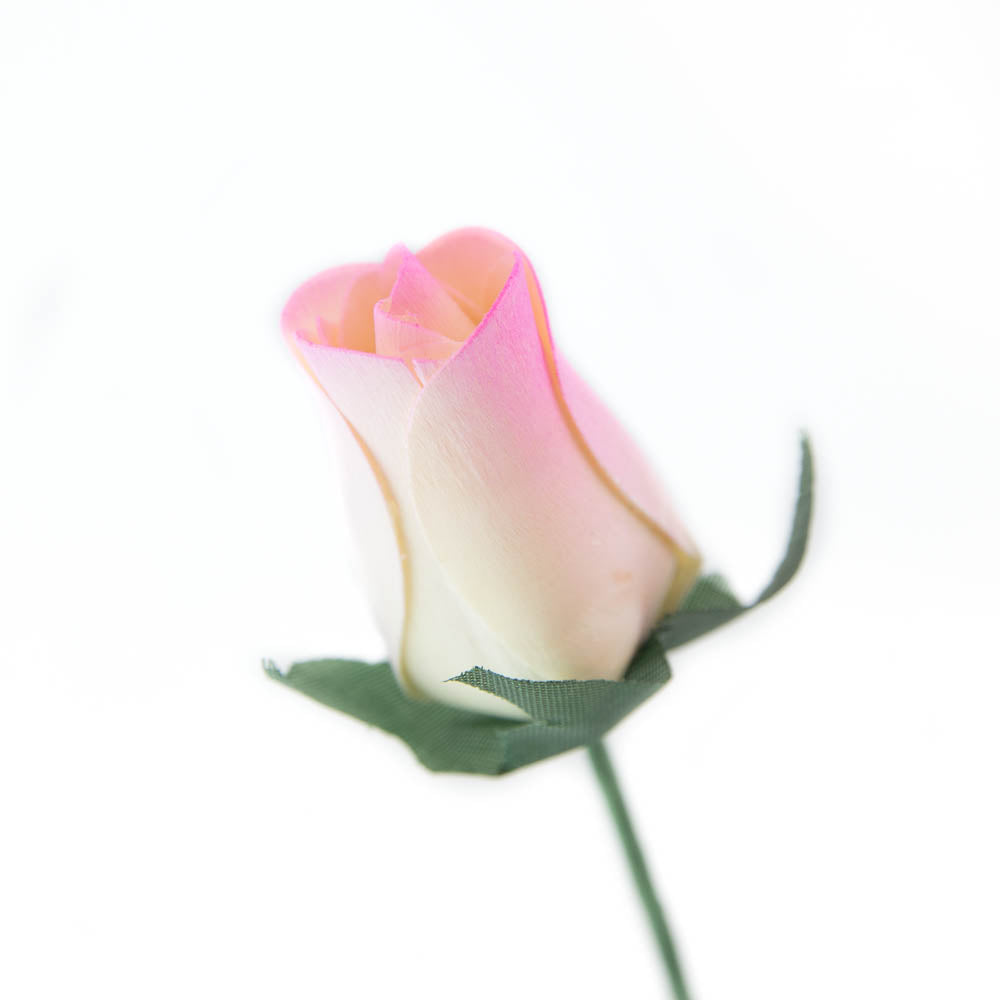White/Lavender Closed Bud Roses 8-Pack - The Original Wooden Rose
