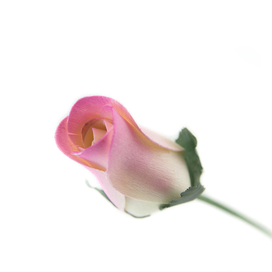White/Violet Closed Bud Roses 8-Pack - The Original Wooden Rose