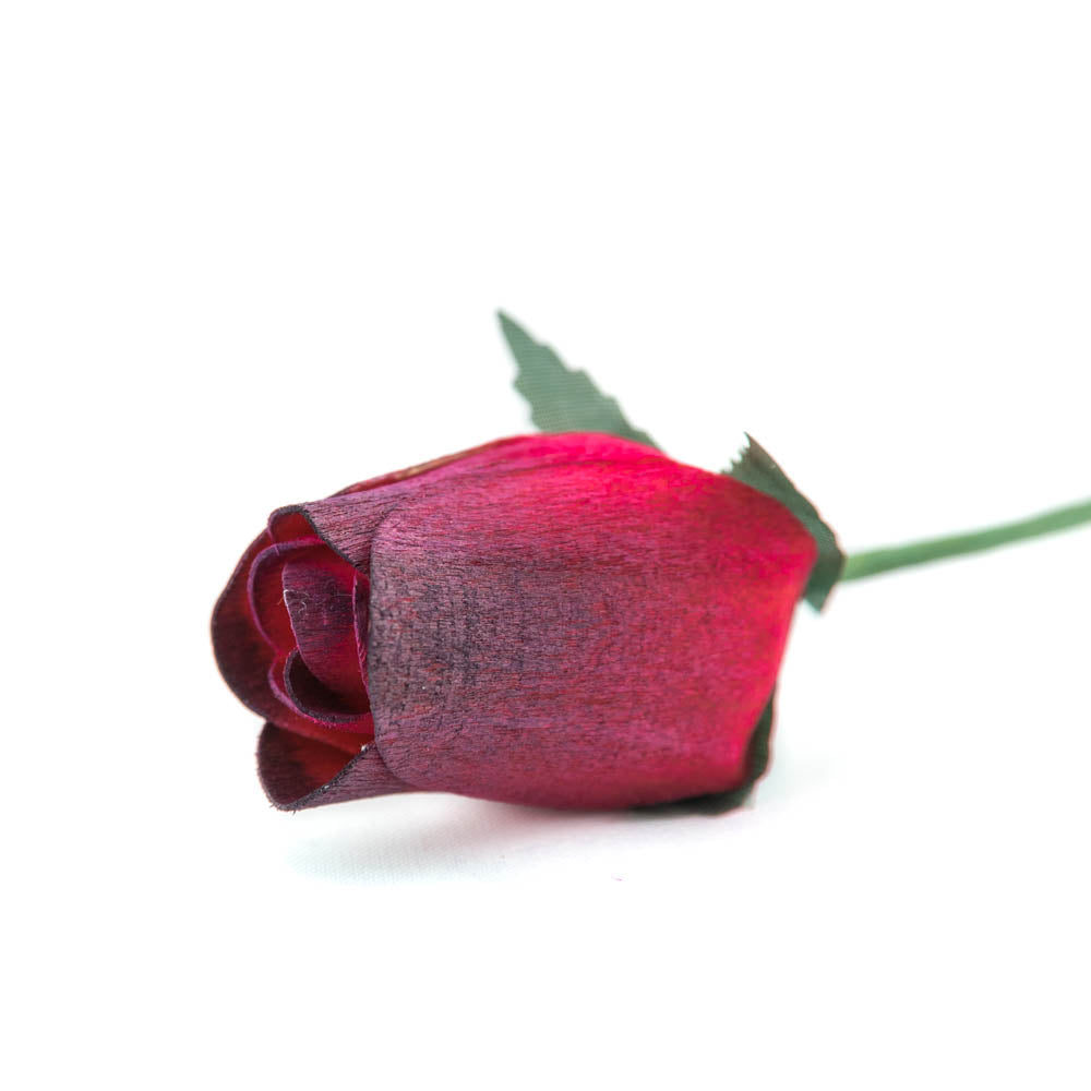 Red/Black Closed Bud Roses 8-Pack - The Original Wooden Rose
