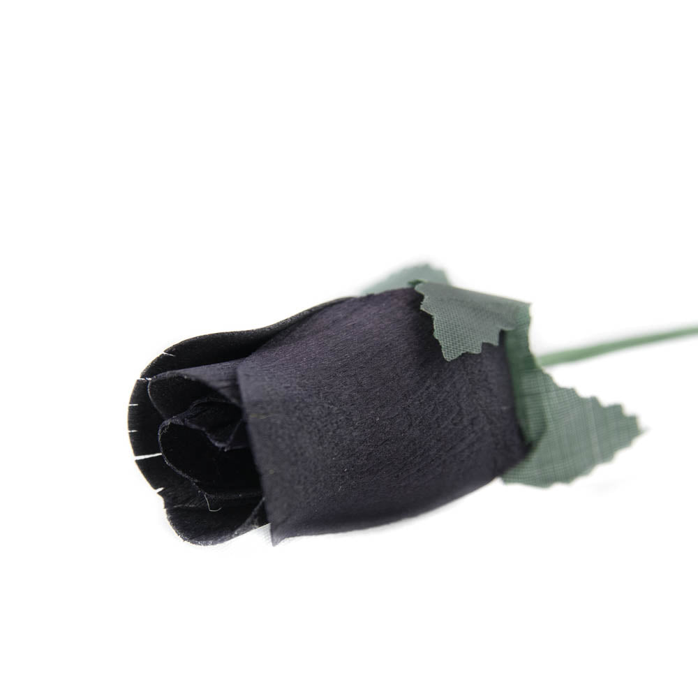Black Closed Bud Roses 8-Pack - The Original Wooden Rose