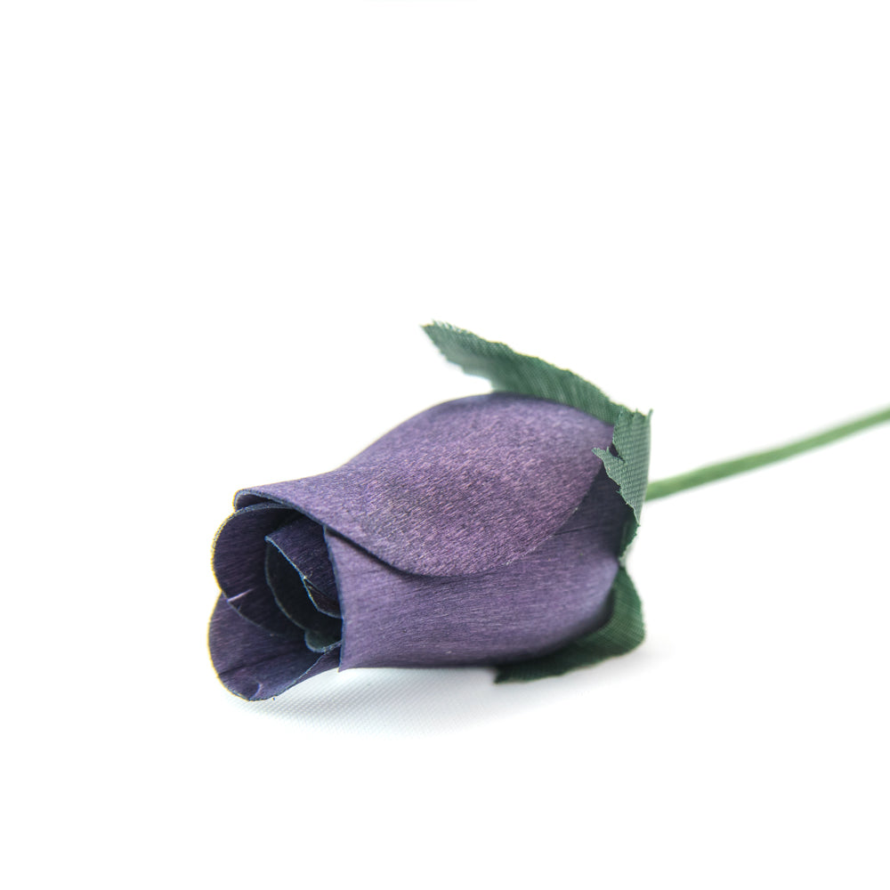 Grey Closed Bud Roses 8-Pack - The Original Wooden Rose
