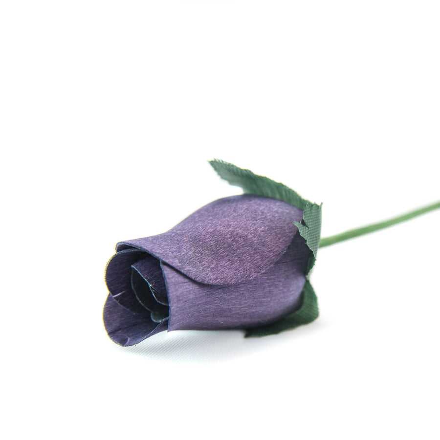 Grey Closed Bud Roses 8-Pack - The Original Wooden Rose
