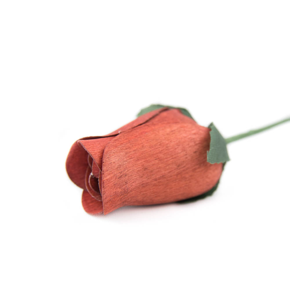 Chestnut Closed Bud Roses 8-Pack - The Original Wooden Rose