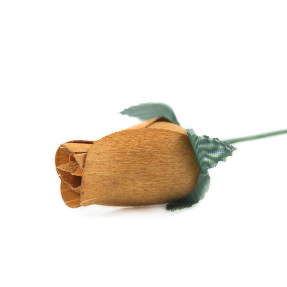 Butterscotch Closed Bud Roses 8-Pack - The Original Wooden Rose