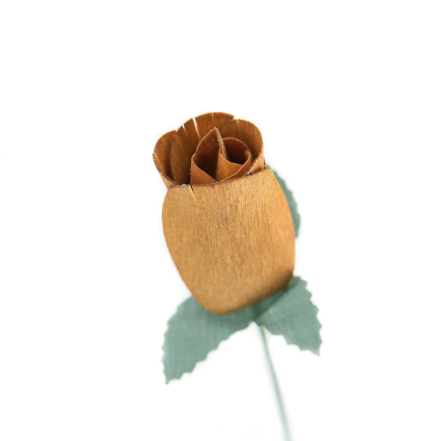 Butterscotch Closed Bud Roses 8-Pack - The Original Wooden Rose