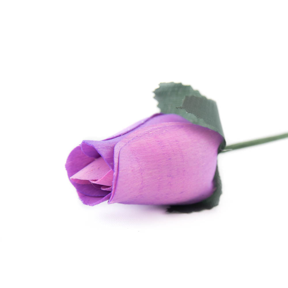 Lavender Closed Bud Roses 8-Pack - The Original Wooden Rose