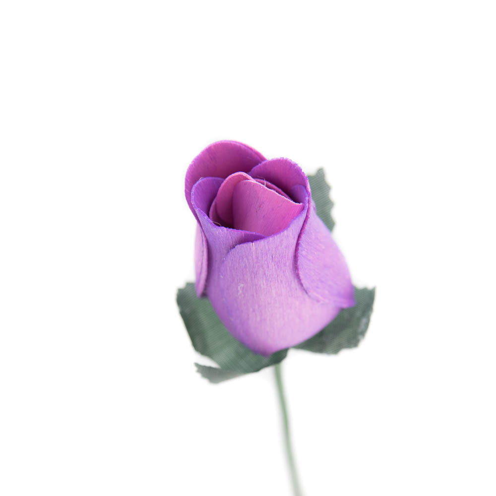 Lavender Closed Bud Roses 8-Pack - The Original Wooden Rose