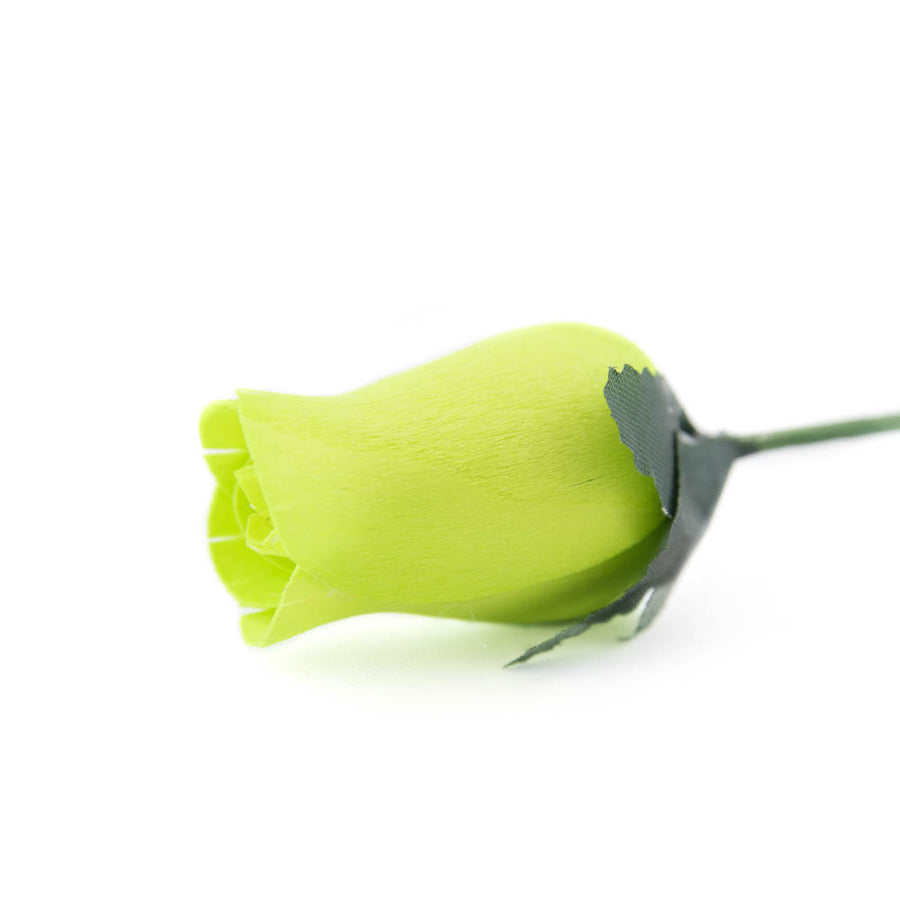 Light Green Closed Bud Roses 8-Pack - The Original Wooden Rose