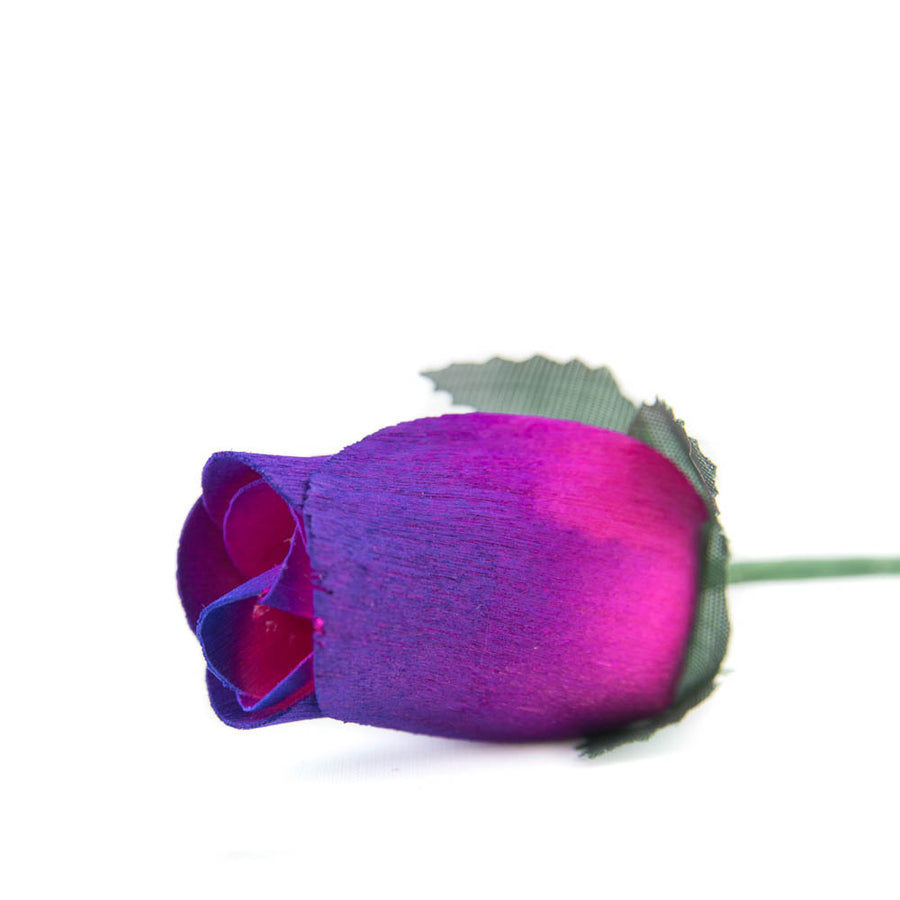 Hot Pink/Purple Closed Bud Roses 8-Pack - The Original Wooden Rose