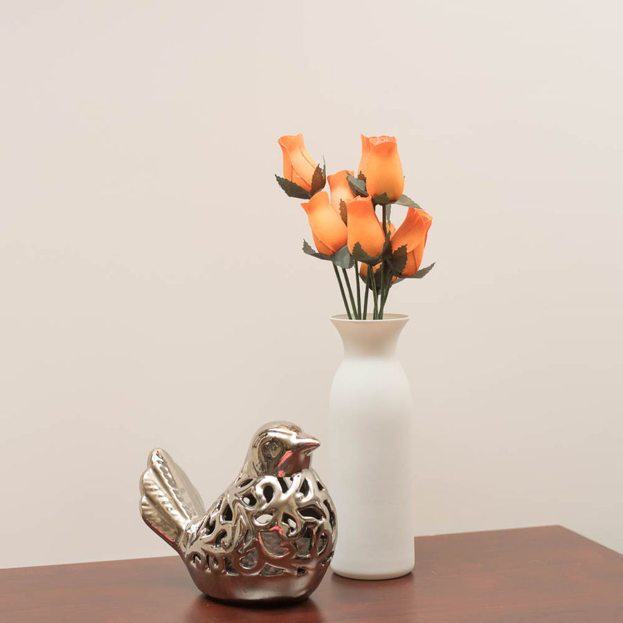 Pumpkin Closed Bud Roses 8-Pack - The Original Wooden Rose