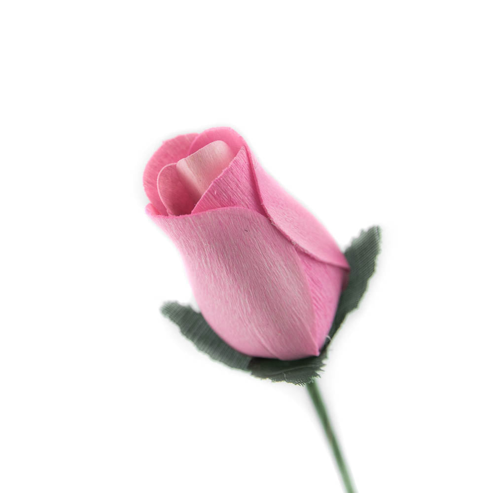 Light Pink Closed Bud Roses 8-Pack - The Original Wooden Rose