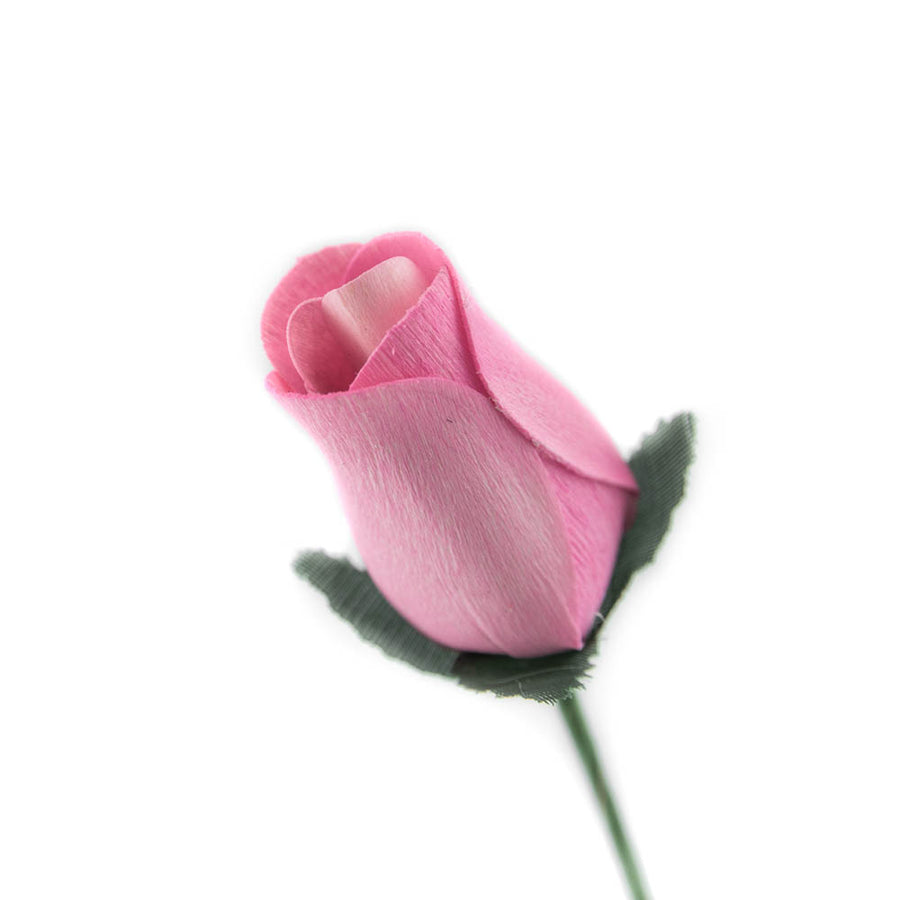 Light Pink Closed Bud Roses 8-Pack - The Original Wooden Rose