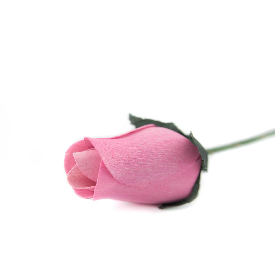 Light Pink Closed Bud Roses 8-Pack - The Original Wooden Rose