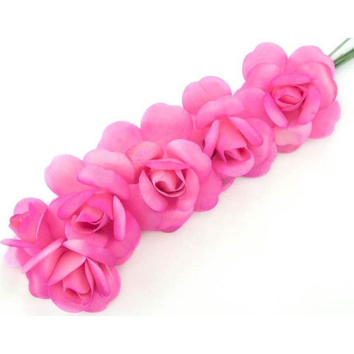Pink/Hot Pink Fully Open Roses 6-Pack - The Original Wooden Rose